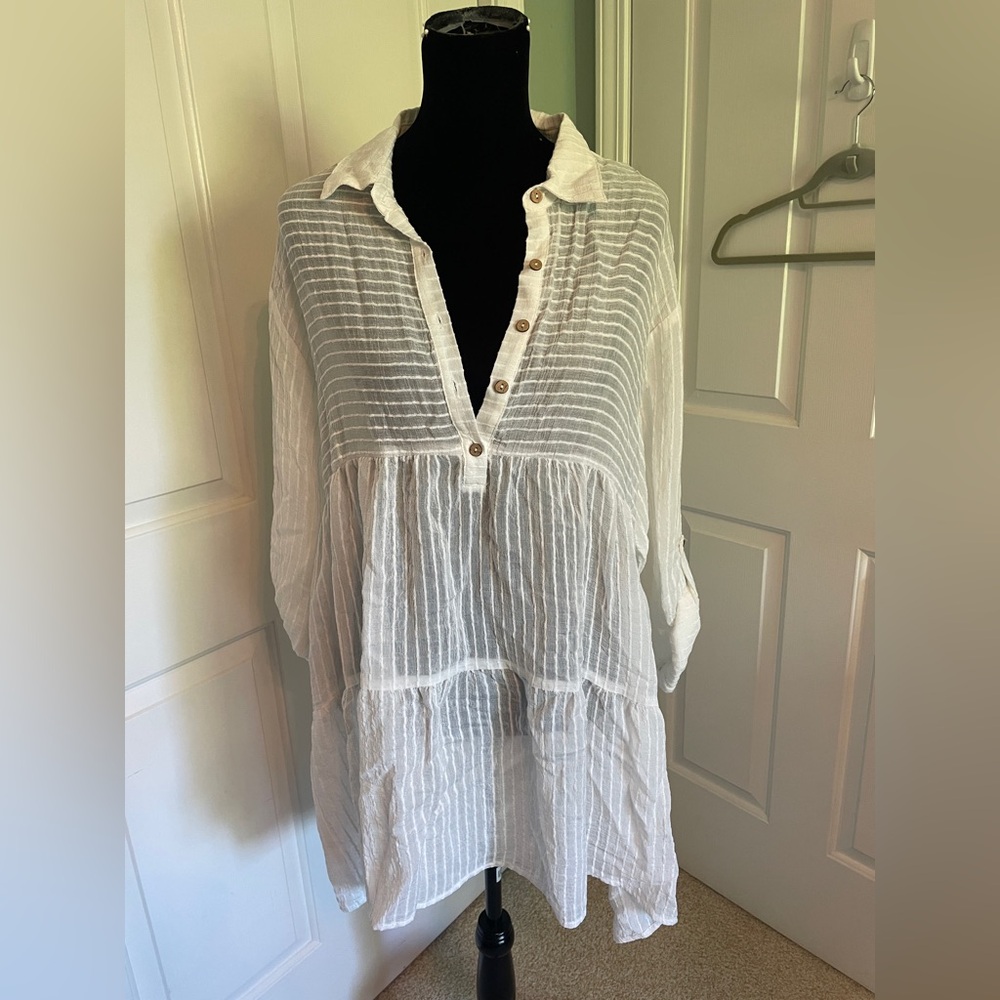NWT Lovestitch Sheer Tunic  - Large